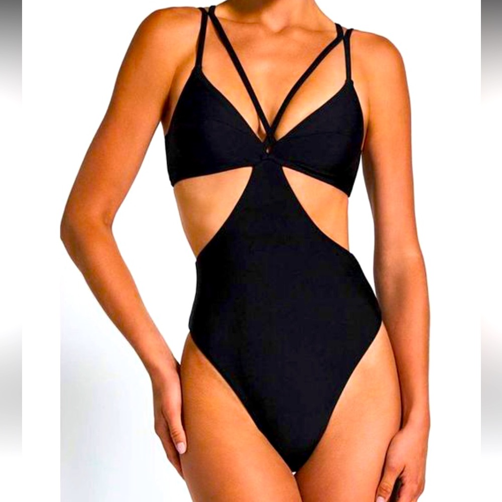 DEVON WINDSOR - Size XS Quinn Full Piece NWT Black Swimsuit